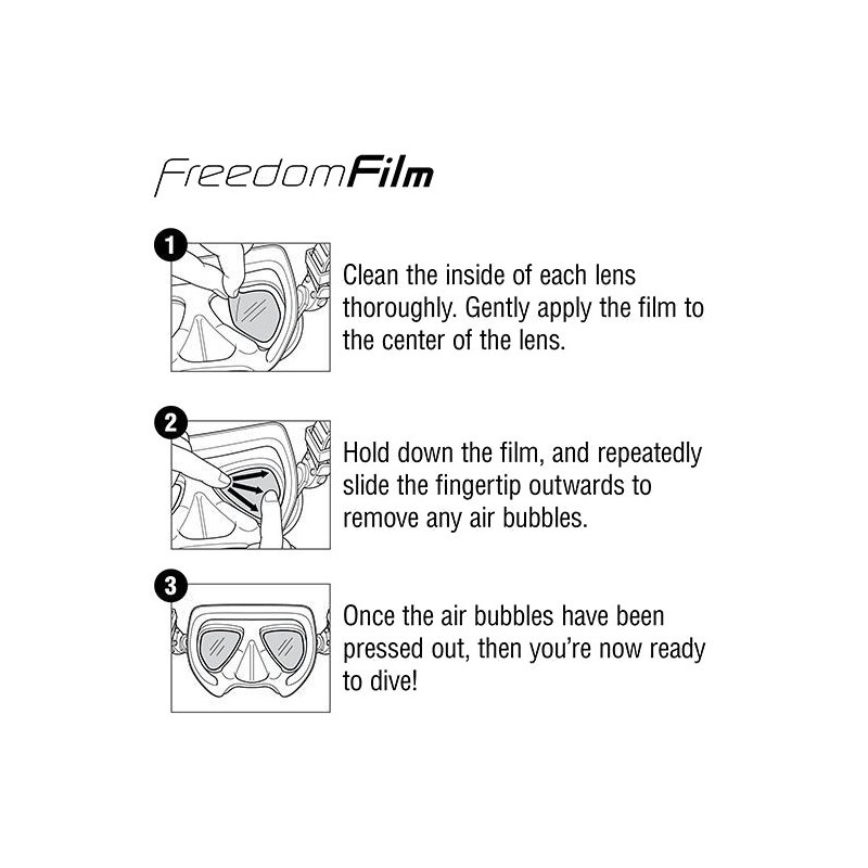 Film antibuée Tusa pour masque avec 2 verres