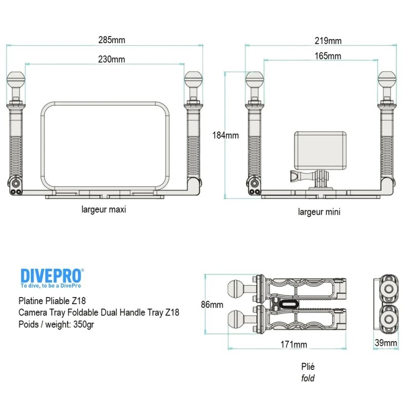 Platine double Divepro